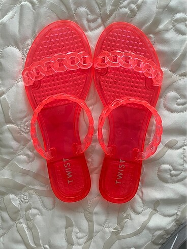 37 Beden pembe Renk Twist jelly sandals