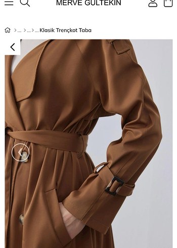 Taba Uzun Klasik Trençkot - Görsel 2