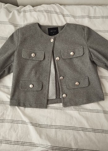 LCW Vision Gri Düğmeli Kadın Ceket - Görsel 8