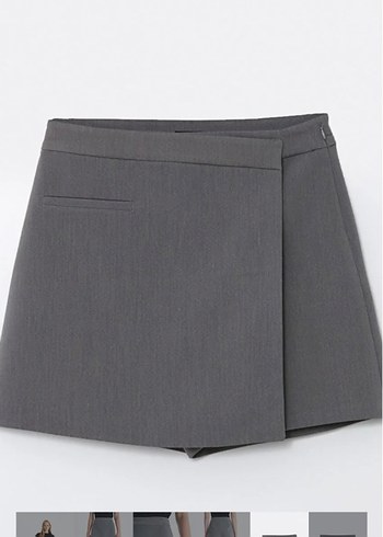 Gri Mini Etek Kadın Ofis Şıklığı - Görsel 6