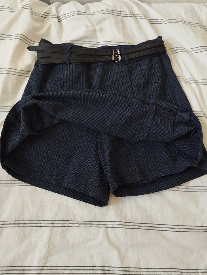 Gri Midi Kot Etek, Kemerli, Salaş Kesim - Görsel 3