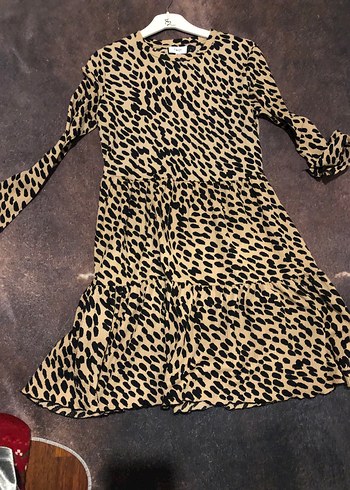 Leopar twist elbise - Görsel 4