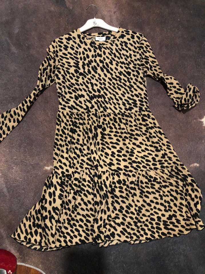 Leopar twist elbise - Görsel 3