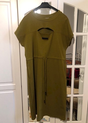 Kahverengi Kemerli Günlük Mini Elbise - Görsel 4