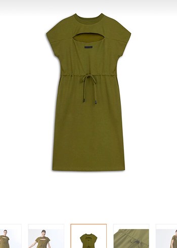 Kahverengi Kemerli Günlük Mini Elbise - Görsel 3