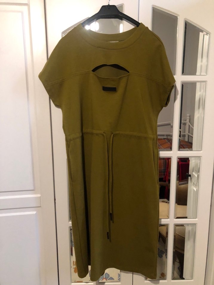 Kahverengi Kemerli Günlük Mini Elbise - Görsel 4