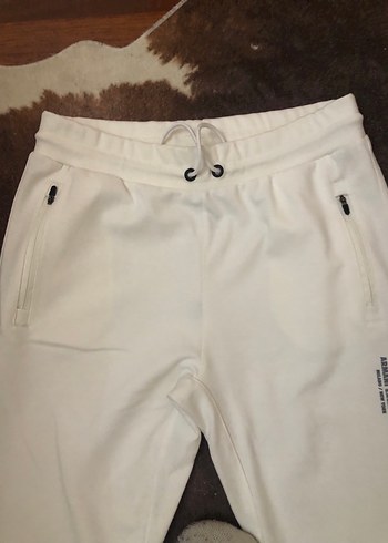 Beyaz Rahat Kesim Erkek Outdoor Eşofman Altı - Görsel 5