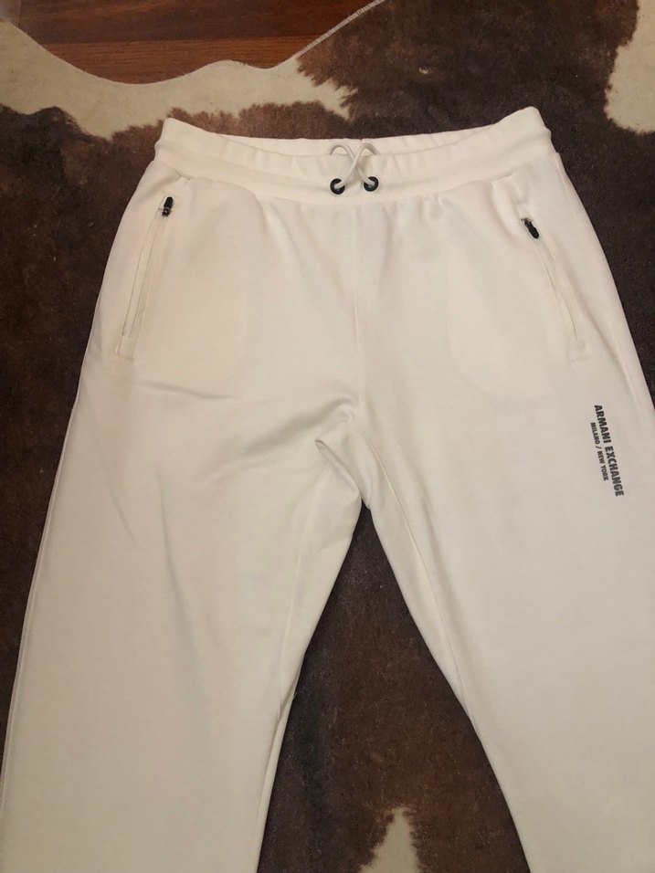 Beyaz Rahat Kesim Erkek Outdoor Eşofman Altı - Görsel 2