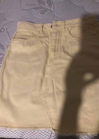 Zara Zara Sarı Midi Kot Pantolon