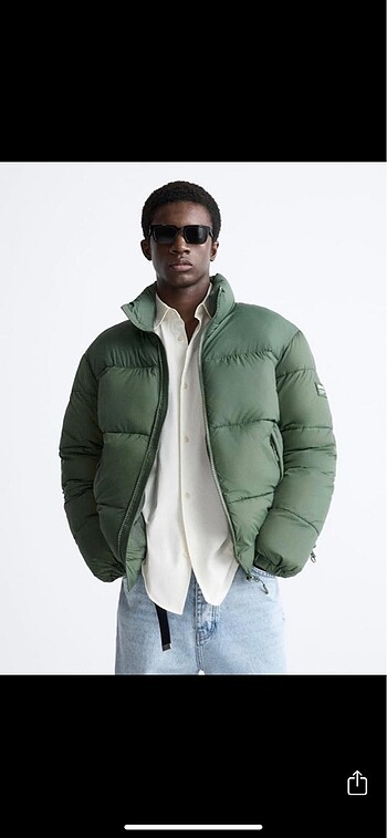 ZARA 0 YEŞİL ŞİŞME MONT L BEDEN
