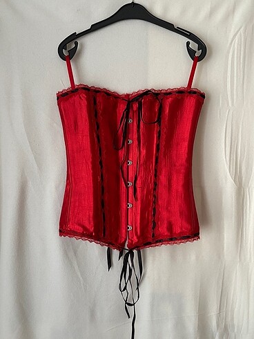 Kırmızı Vintage Korse