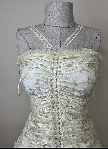 Y2k vintage dönem elbisesj - Görsel 12