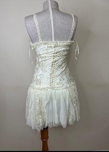 Y2k vintage dönem elbisesj - Görsel 14