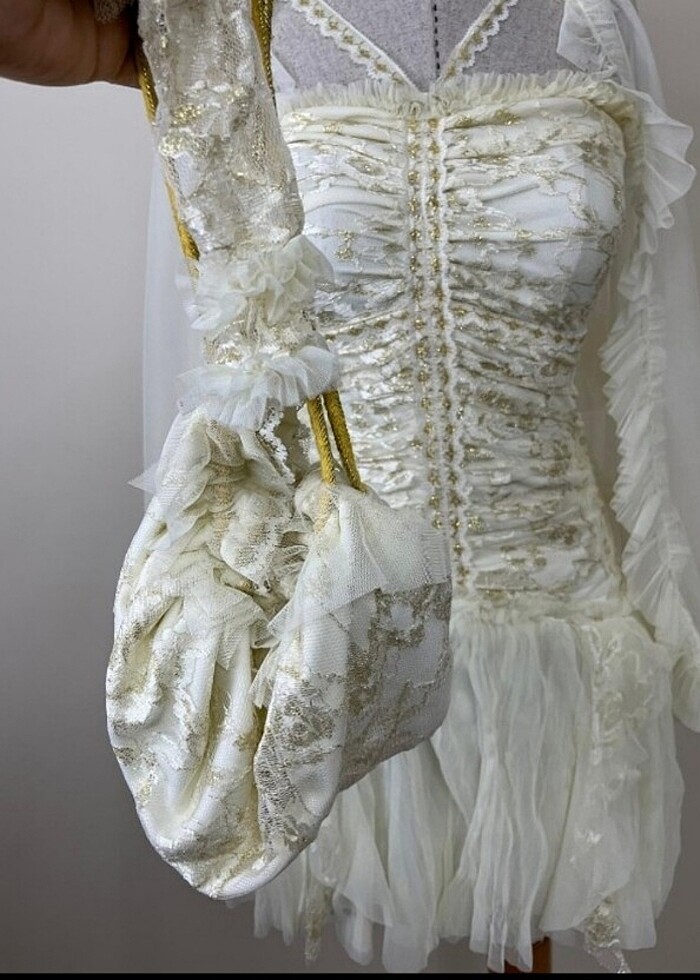 Y2k vintage dönem elbisesj - Görsel 3