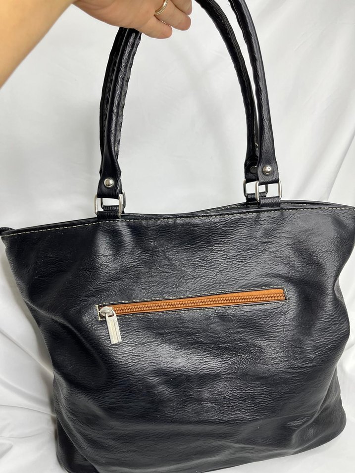 Kahverengi Tokalı Biker Deri Kadın Çanta - Görsel 5