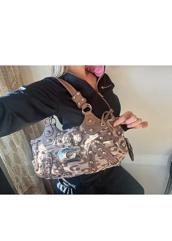 Kahverengi Deri Tokalı Vintage Kadın Çantası - Görsel 13