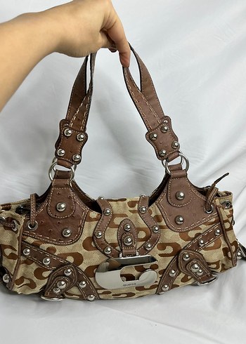 Kahverengi Deri Tokalı Vintage Kadın Çantası - Görsel 5