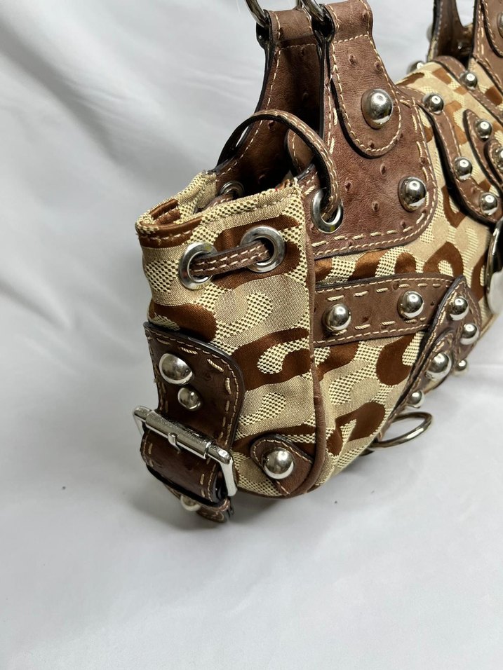 Kahverengi Deri Tokalı Vintage Kadın Çantası - Görsel 3