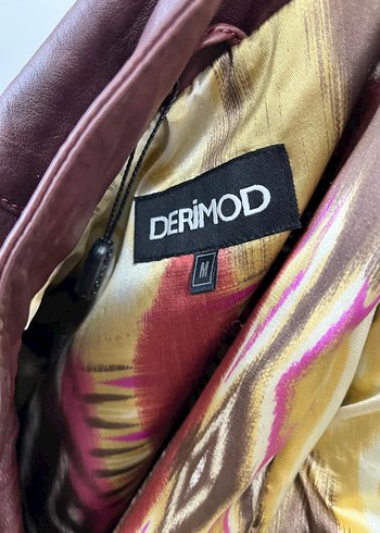 Bordo Fermuarlı Deri Kadın Biker Ceket - Görsel 8