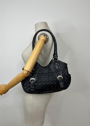 Klasik Siyah Deri Gotik Kadın Çanta - Görsel 9