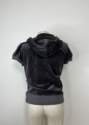 Kısa Kollu Gri Süet Fermuarlı Ceket - Görsel 3