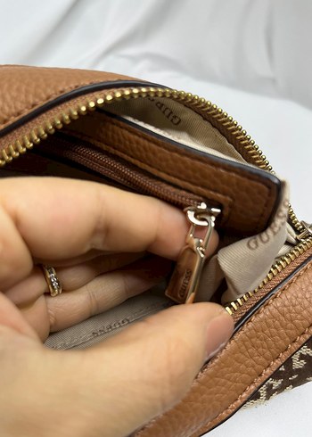 Bej Zincir Detaylı Yılan Desenli Kadın Çanta - Görsel 8