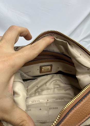 Bej Zincir Detaylı Yılan Desenli Kadın Çanta - Görsel 10