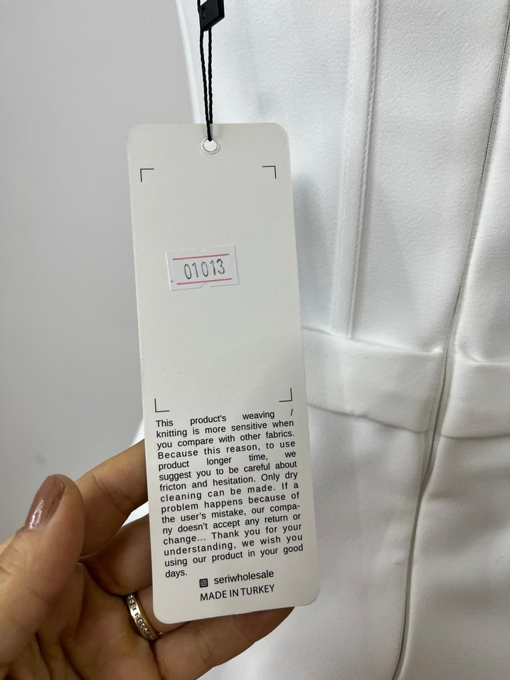 Dantel Detaylı Beyaz Uzun Abiye Elbise - Görsel 5