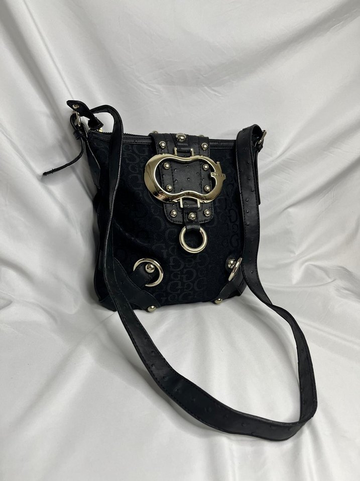 Tokalı Siyah Gotik Kadın Çanta - Görsel 5