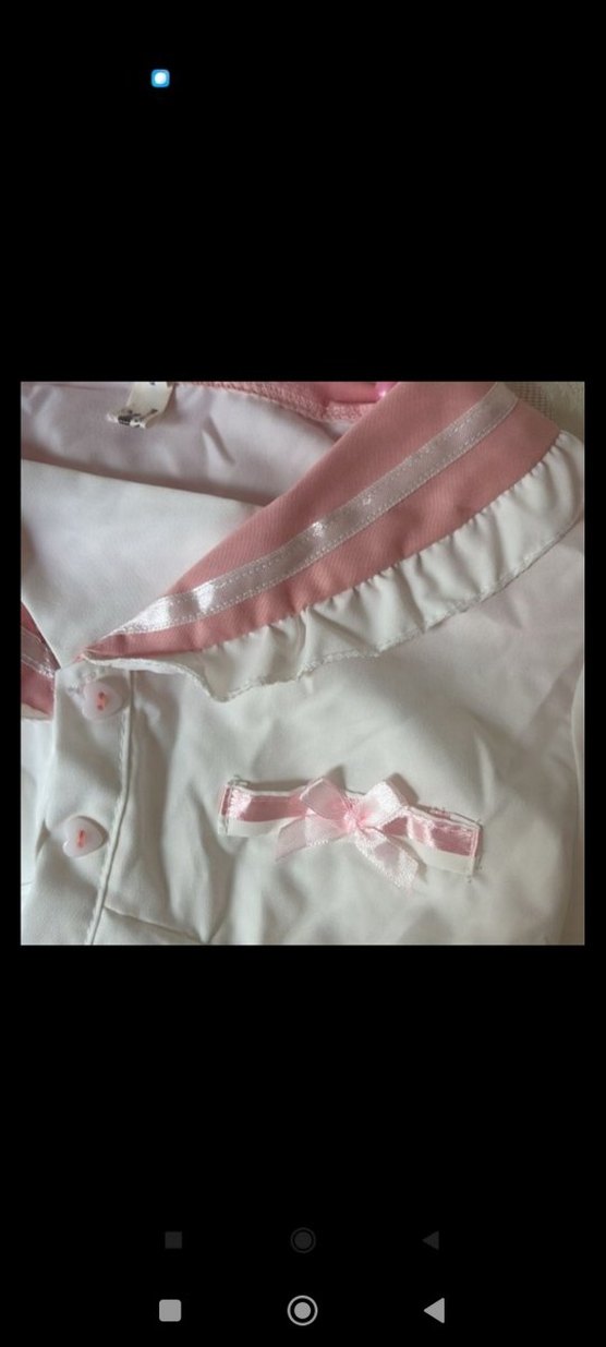 Pembe Fiyonklu Kısa Kollu Kız Bluzu - Görsel 3