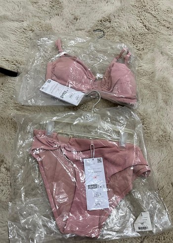 Pembe Strappy Kadın Bikini Takımı