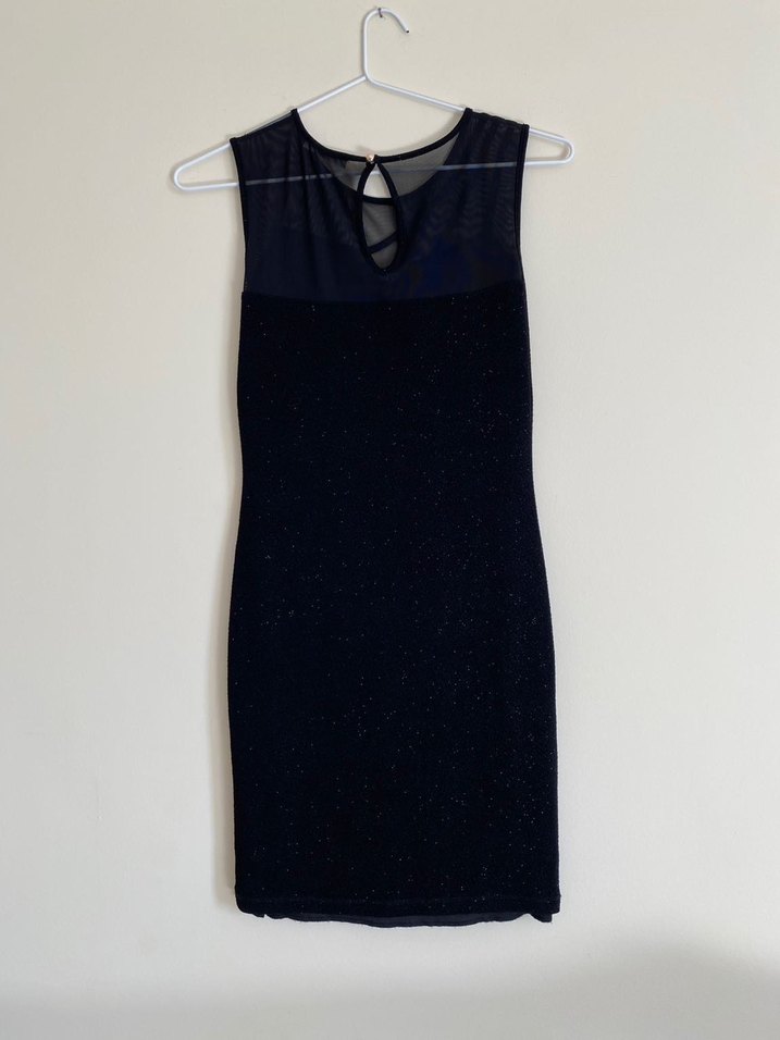 Öpücük Yaka Parlak Sim İpli Kadın Kısa Elbise - Görsel 3