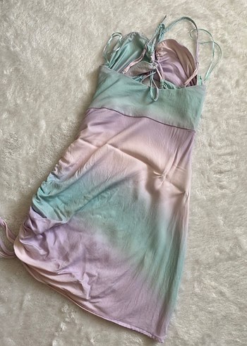 Zara Askılı Büzgülü Kadın Mini Elbise - Görsel 7