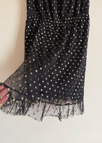 Koton Puantiye Simli Volanlı Mini Elbise - Görsel 7