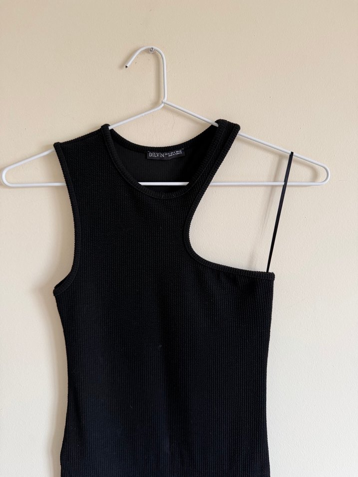 Dilvin Omuz Dekolteli Dokulu Mini Elbise - Görsel 5