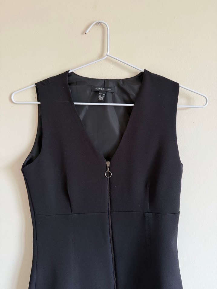 Mango Suit Fermuarlı Mini Elbise - Görsel 4