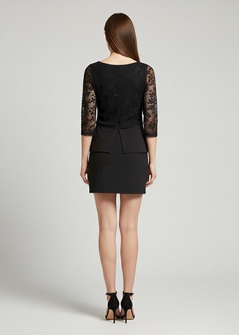 AdL Dantel Detaylı Yırtmaçlı Bluz - Görsel 2