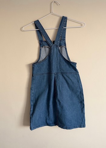Defacto Fermuarlı Mini Denim Salopet - Görsel 5