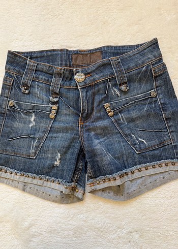 D&G Taş Baskılı Vintage Mini Şort - Görsel 6