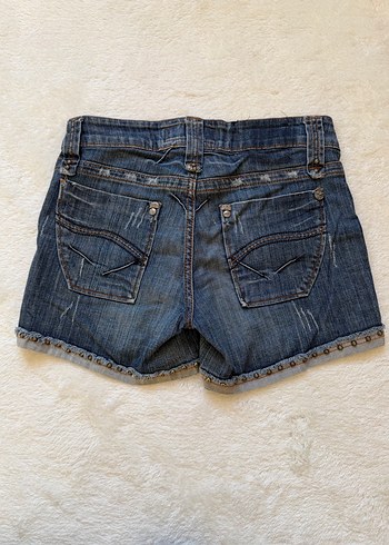 D&G Taş Baskılı Vintage Mini Şort - Görsel 7