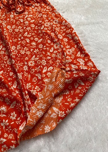 Askılı Çiçekli Büzgülü Kadın Mini Elbise - Görsel 5