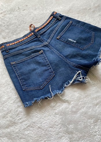 Benetton Düğmeli Kadın Denim Şort - Görsel 6