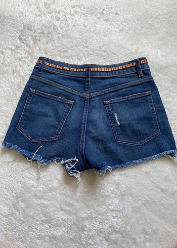 Benetton Düğmeli Kadın Denim Şort - Görsel 7