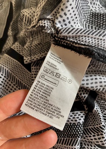 H&M Askılı Çizgi Desen Mini Şort Tulum - Görsel 7