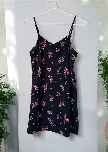 H&M Askılı Çiçekli Kadın Mini Elbise - Görsel 2