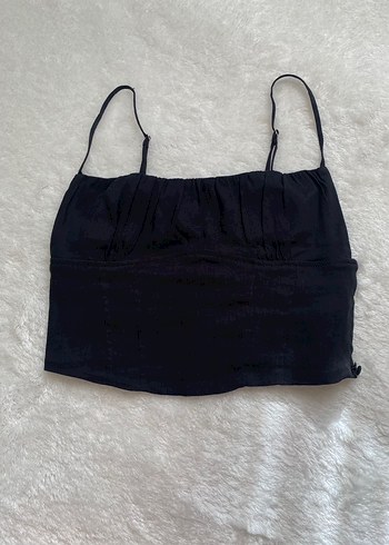 Zara Büzgülü Kadın Crop Büstiyer - Görsel 4