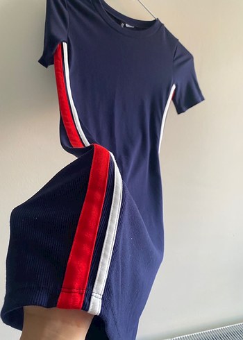 H&M Şeritli Triko Kadın Kısa Elbise - Görsel 4