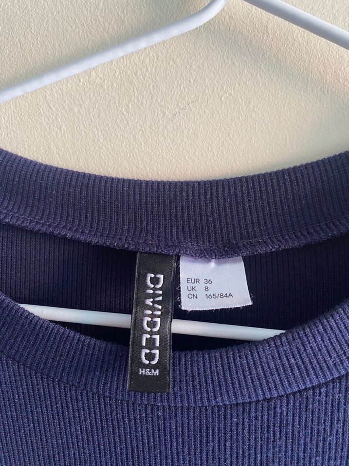 H&M Şeritli Triko Kadın Kısa Elbise - Görsel 5