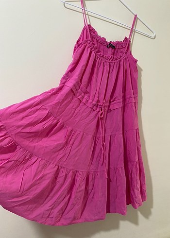 Trendyol Volanlı Büzgülü Mini Elbise - Görsel 4