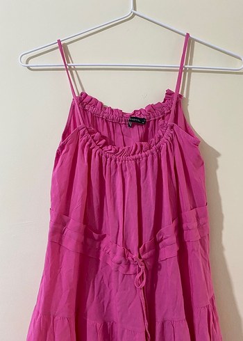 Trendyol Volanlı Büzgülü Mini Elbise - Görsel 5